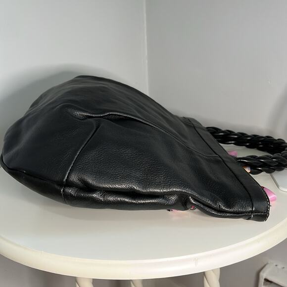 Furla Black Leather Tassel Tote w/COA, Dust Bag & Scarf EUC No Callout MSRP$450 - Picture 7 of 16